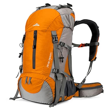 Loowoko 50L Hiking Backpack Waterproof Camping Essentials Bag with Rain Cover 455 Liter Lightweight Backpacking Back Pack