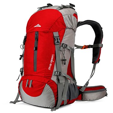 Loowoko 50L Hiking Backpack Waterproof Camping Essentials Bag with Rain Cover 455 Liter Lightweight Backpacking Back Pack
