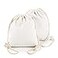YINGKOR Cotton Canvas Drawstring Backpack Bag Gym Sackpack Sport String Sack Pack Bags pack2 White