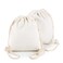 YINGKOR Cotton Canvas Drawstring Backpack Bag Gym Sackpack Sport String Sack Pack Bags pack2 White