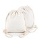 YINGKOR Cotton Canvas Drawstring Backpack Bag Gym Sackpack Sport String Sack Pack Bags pack2 White