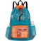 Veious Swim Bag for Kids Mesh Beach Backpack for Boys Lightweight Drawstring Beach Bag Swimming Pool Sports Gym String Bag Green