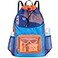 Veious Swim Bag for Kids Mesh Beach Backpack for Boys Lightweight Drawstring Beach Bag Swimming Pool Sports Gym String Bag Blue