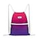 WANDF Drawstring Backpack String Bag Sackpack Cinch Water Resistant Nylon for Gym Shopping Sport Yoga Red