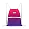 WANDF Drawstring Backpack String Bag Sackpack Cinch Water Resistant Nylon for Gym Shopping Sport Yoga Red