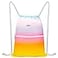WANDF Drawstring Backpack String Bag Sackpack Cinch Water Resistant Nylon for Gym Shopping Sport Yoga Rain bow