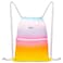 WANDF Drawstring Backpack String Bag Sackpack Cinch Water Resistant Nylon for Gym Shopping Sport Yoga Rain bow