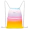 WANDF Drawstring Backpack String Bag Sackpack Cinch Water Resistant Nylon for Gym Shopping Sport Yoga Rain bow