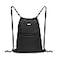 WANDF Drawstring Backpack String Bag Sackpack Cinch Water Resistant Nylon for Gym Shopping Sport Yoga Black