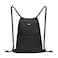 WANDF Drawstring Backpack String Bag Sackpack Cinch Water Resistant Nylon for Gym Shopping Sport Yoga Black