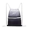 WANDF Drawstring Backpack String Bag Sackpack Cinch Water Resistant Nylon for Gym Shopping Sport Yoga Grey