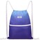 WANDF Drawstring Backpack String Bag Sackpack Cinch Water Resistant Nylon for Gym Shopping Sport Yoga Blue