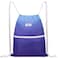 WANDF Drawstring Backpack String Bag Sackpack Cinch Water Resistant Nylon for Gym Shopping Sport Yoga Blue