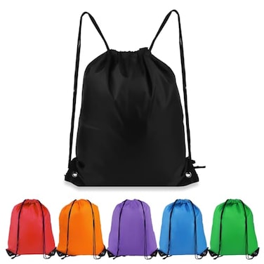 COIDEA Drawstring Backpack 6 Colors Drawstring Bags Draw String Back Bag Drawstring Bags Bulk for Sports Gym Travel Swimming Beach 6 PACK
