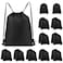 COIDEA Drawstring Backpack 20Pcs Drawstring Bags Draw String Back Bag Drawstring Bags Bulk for Sports Gym Travel Swimming Beach Black