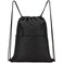 Vorspack Drawstring Backpack Water Resistant String Bag Sports Sackpack Gym Sack with Side Pocket for Men Women Black