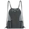 WANDF Drawstring Backpack Sports Gym Sackpack with Mesh Pockets Water Resistant String Bag for Women Men Grey