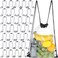 Shappy 30 Pcs Clear Drawstring Bag Plastic Drawstring Backpack Clear Waterproof PVC Backpack for Stadiums Sporting Events Black