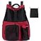 Lohol Large Mesh Drawstring Backpack with Shoe Bag Durable Swimming String Sack with Handle for Sports Gym Yoga Beach Travel Red