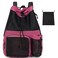 Lohol Large Mesh Drawstring Backpack with Shoe Bag Durable Swimming String Sack with Handle for Sports Gym Yoga Beach Travel Pink