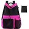 Lohol Large Mesh Drawstring Backpack with Shoe Bag Durable Swimming String Sack with Handle for Sports Gym Yoga Beach Travel Rose pink