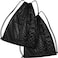 Frienda Mesh Drawstring Backpack Bag Multifunction Mesh Bag for Beach Swimming Gym Clothes Travel Workout Gear Black