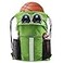 BeeGreen Fruit Green Workout Bag Drawstring Backpack with Shoe Compartment Large String Bag Sackpack with Front Inner Zipper Pockets and Water Bottle Pockets Sports Cinch