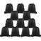 KUUQA 12 Pcs Drawstring Backpack Bags Sport Gym Sack Cinch Bags Bulk for School Traveling and Storage Black