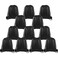 KUUQA 12 Pcs Drawstring Backpack Bags Sport Gym Sack Cinch Bags Bulk for School Traveling and Storage Black
