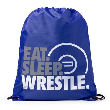 ChalkTalkSPORTS Wrestling Sport Pack Drawstring Bag Eat Sleep Wrestle Royal