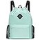 WANDF Drawstring Backpack Sports Gym Bag with Shoes Compartment WaterResistant String Backpack Cinch for Women Men LargeMint green