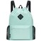 WANDF Drawstring Backpack Sports Gym Bag with Shoes Compartment WaterResistant String Backpack Cinch for Women Men LargeMint green