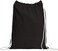 TBF 12 Pack Set of 12 Durable Cotton Canvas Drawstring Backpack Bags 14 W x 16 H Black