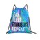 FORATIO Eat Sleep Gymnastics Repeat Drawstring Backpack Gym String Bag Sports Drawstring Sackpack For Women Men