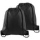 KUUQA 2 Pcs Drawstring Backpack Bags Sports Cinch Sack String Backpack Storage Bags for School Gym Traveling Black