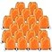 BeeGreen 20 Pieces OrangeStringBagPackBulk Durable Cinch Gym Sacks Backpacks Large Size for Christmas Sports Storage Travel Pull String Sackpack for Women and Men