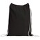 TBF Cotton Drawstring Backpack Gym Sack Canvas Cinch Sport Pack for Men Women Set of 12 Black