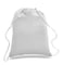 ToteBagFactory 6 Pack Set of 6 Durable Cotton Drawstring Tote Bags White 14x18