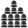 KUUQA 12 Pcs Drawstring Backpack Bag Bulk Reflective Backpack Black String Bags Cinch Sack Backpack for Team Yoga Sport Gym Traveling