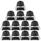 KUUQA 12 Pcs Drawstring Backpack Bag Bulk Reflective Backpack Black String Bags Cinch Sack Backpack for Team Yoga Sport Gym Traveling