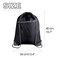 KUUQA 12Pcs Drawstring Backpack Bags Bulk with Zipper Pocket and Headphone HoleBlack
