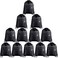 KUUQA 12Pcs Drawstring Backpack Bags Bulk with Zipper Pocket and Headphone HoleBlack