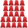 FEPITO 22 Pack Drawstring Bags String Backpack Bulk School Backpacks for Gym Traveling Red