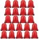 FEPITO 22 Pack Drawstring Bags String Backpack Bulk School Backpacks for Gym Traveling Red