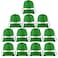 KUUQA 12 Pcs Drawstring Backpack Bag Bulk Reflective Backpack Dark Green String Bags Cinch Sack Backpack for Team Yoga Sport Gym Traveling