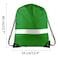 KUUQA 12 Pcs Drawstring Backpack Bag Bulk Reflective Backpack Dark Green String Bags Cinch Sack Backpack for Team Yoga Sport Gym Traveling