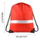 KUUQA 12 Pcs Red Drawstring Backpacks with Reflective Strips Polyester 157 x 134 Ideal for Yoga Sport Travel