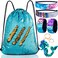 GAEN GAEN Mermaid Reversible Sequin Drawstring BackpackBag BlueGold for Kids Girls OneSize
