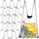 Riakrum 15 Pcs Clear Drawstring Bag Waterproof Small See Through PVC Drawstring Backpack for Stadium College Sport EventBlack