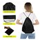 CAIHONG 100 Pack Drawstring Backpack Black Bulk Drawstring Bags Nylon String Backpack Gym Cinch Sack Backpack Sport Bag Draw String Party Bags for Men or Women